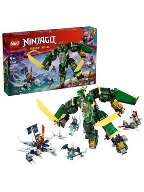 LEGO لعبة بناء طائرة ميكانيكية لويد نينجاجو - طقم بناء نموذجي للأولاد والبنات، من عمر 9 سنوات فما فوق - مجموعة ألعاب قابلة للتحويل للأطفال 5 شخصيات لعب نينجا صغيرة - فكرة هدية لأعياد الميلاد - 71845