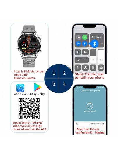 ساعة ذكية Lige بمقاس 1.39 بوصة مضادة للماء Ip67/متعقب لياقة بدنية مع وظيفة التحكم في الموسيقى/العد/ساعة رياضية متعددة الوظائف للرياضات الخارجية/مناسبة للرجال