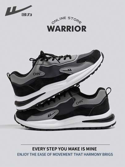 WARRIOR أحذية رياضية رجالية عصرية بطراز رجعي، أحذية جري مريحة في الربيع والخريف، بتصميم متواضع وأنيق، أحذية رياضية مناسبة للارتداء طوال العام، مقاومة للتآكل والارتداء اليومي، أحذية تدريب