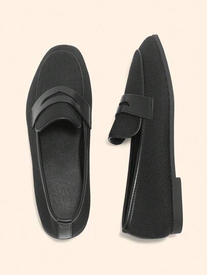 CUCCOO BASICS أحذية لوفر مسطحة سوداء أنيقة وراحة للنساء، مناسبة للتنقل والعطلات والمناسبات المختلفة