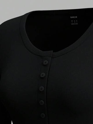 EZwear ملابس علوية أساسي للنساء بأكمام طويلة ضيق وأزرار أمامية، ملابس كاجوال للارتداء اليومي في الربيع، ملابس رمضان