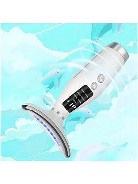 مدلك الوجه المحمول متعدد الألوان، شاشة LED، قابل للشحن عبر USB، وظيفة الاهتزاز للعناية بالوجه والرقبة والكتف - أداة العناية بالبشرة خالية من العطور - هدية رائعة لعيد الأم، واقي الرقبة 400 مللي أمبير