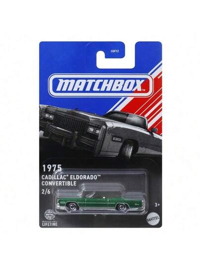 Mattel مجموعة طقم سيارات عضلات أمريكية كلاسيكية من ماتشبوكس 6 قطع، مجموعة طرز مصغرة 1:64 قابلة للجمع - طرز من 1953-2018 (بويك سكايلارك، كاديلاك إلدورادو، فورد موستانج، شيفروليه كامارو إس إس/كورفيت)، مع تعبئة عرض معلقة