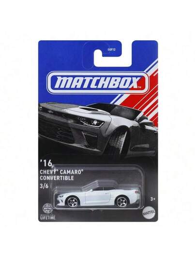 Mattel مجموعة طقم سيارات عضلات أمريكية كلاسيكية من ماتشبوكس 6 قطع، مجموعة طرز مصغرة 1:64 قابلة للجمع - طرز من 1953-2018 (بويك سكايلارك، كاديلاك إلدورادو، فورد موستانج، شيفروليه كامارو إس إس/كورفيت)، مع تعبئة عرض معلقة