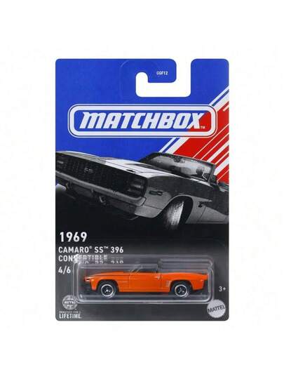 Mattel مجموعة طقم سيارات عضلات أمريكية كلاسيكية من ماتشبوكس 6 قطع، مجموعة طرز مصغرة 1:64 قابلة للجمع - طرز من 1953-2018 (بويك سكايلارك، كاديلاك إلدورادو، فورد موستانج، شيفروليه كامارو إس إس/كورفيت)، مع تعبئة عرض معلقة