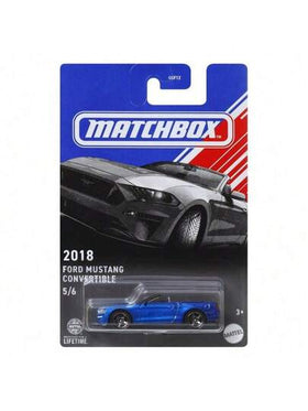 Mattel مجموعة طقم سيارات عضلات أمريكية كلاسيكية من ماتشبوكس 6 قطع، مجموعة طرز مصغرة 1:64 قابلة للجمع - طرز من 1953-2018 (بويك سكايلارك، كاديلاك إلدورادو، فورد موستانج، شيفروليه كامارو إس إس/كورفيت)، مع تعبئة عرض معلقة