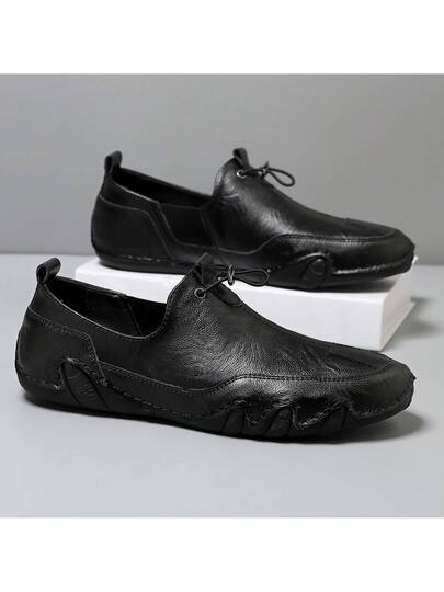 بوت رجالية كاجوال يدوية الصنع، بوت رجالية مصممة مع شريط مطاطي وسحاب، بوت جلدية مريحة وقابلة للتنفس، بوت رياضية رجالية خارجية مقاومة للانزلاق وعالية التحمل، بوت رياضية للربيع والخريف