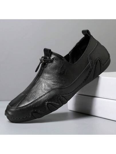 بوت رجالية كاجوال يدوية الصنع، بوت رجالية مصممة مع شريط مطاطي وسحاب، بوت جلدية مريحة وقابلة للتنفس، بوت رياضية رجالية خارجية مقاومة للانزلاق وعالية التحمل، بوت رياضية للربيع والخريف