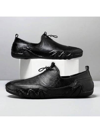 بوت رجالية كاجوال يدوية الصنع، بوت رجالية مصممة مع شريط مطاطي وسحاب، بوت جلدية مريحة وقابلة للتنفس، بوت رياضية رجالية خارجية مقاومة للانزلاق وعالية التحمل، بوت رياضية للربيع والخريف