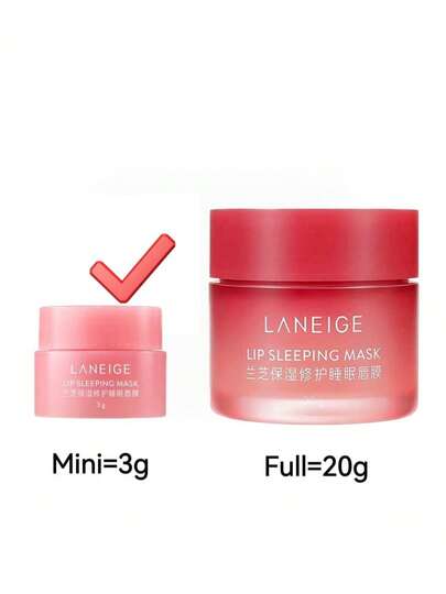 Laneige قناع نوم مرطب للشفاه من لانيج بحجم مصغر 3 جرام / 0.1 أونصة، العناية بالشفاه