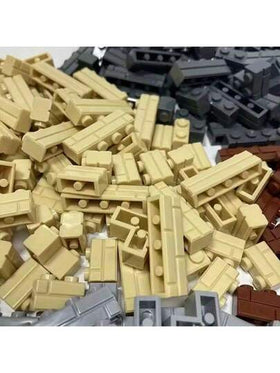 1 كيس من الطوب ذي الجدران السميكة بجزيئات صغيرة 1x2 2+1 1x4 نقاط إكسسوارات بالجملة للأبواب والنوافذ ألعاب تعليمية كتل بناء DIY للأطفال