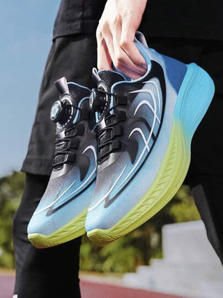 أحذية رياضية شبكية تنفس للمراهقين الذكور في فصل الخريف - إغلاق مزدوج بإبزيم وأربطة، خفيفة الوزن وذات نعل ناعم - مانعة للانزلاق وماصة للصدمات للذهاب للمدرسة والجري وحصة التربية البدنية والارتداء اليومي - تصميم عصري منخفض الأعلى