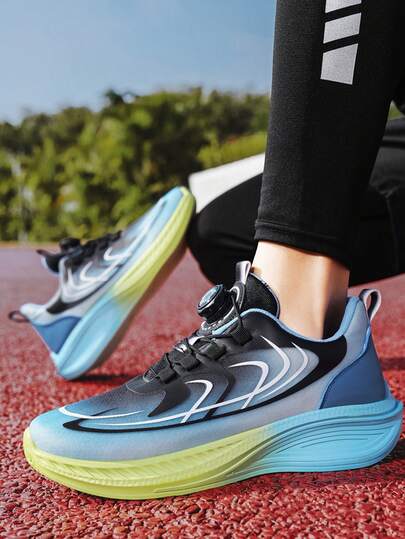 أحذية رياضية شبكية تنفس للمراهقين الذكور في فصل الخريف - إغلاق مزدوج بإبزيم وأربطة، خفيفة الوزن وذات نعل ناعم - مانعة للانزلاق وماصة للصدمات للذهاب للمدرسة والجري وحصة التربية البدنية والارتداء اليومي - تصميم عصري منخفض الأعلى