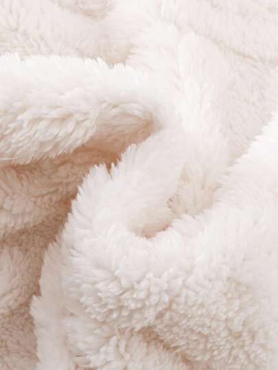 SHEIN جمبسوت طويلة الأكمام مبطنة حرارية بطبعة الدب الجميلة للبنات الصغار، ملابس خارجية كاجوال للشتاء، ملابس شتوية للأطفال الرضع