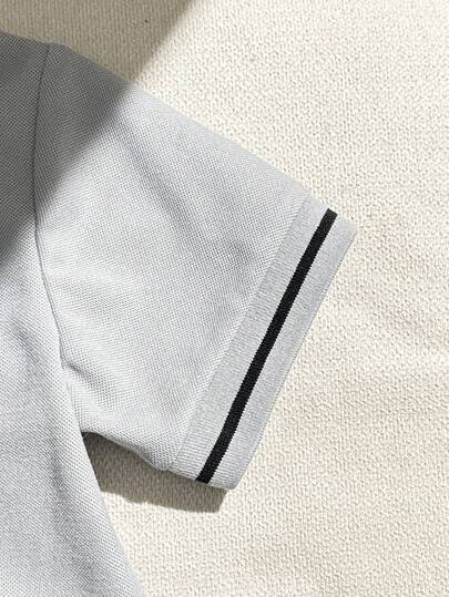 SHEIN Souflis طقم قميص بولو وشورت للأطفال الرضع والصغار، طراز جنتلمان للخروجات اليومية، لون أخضر عسكري