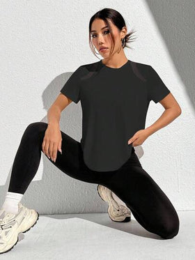 Easithlete 3 قطع/مجموعة ملابس علوية رياضية فضفاضة بأكمام قصيرة من القماش الشبكي القابل للتنفس للنساء، أسود/أبيض/وردي، مناسبة للارتداء اليومي غير الرسمي والجري واليوغا وصالة الألعاب الرياضية والتنس والجولف