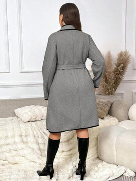 SHEIN Frenchy معطف خارجي مبسط، مناسب للتنقل اليومي والارتداء في المكتب، شتاء