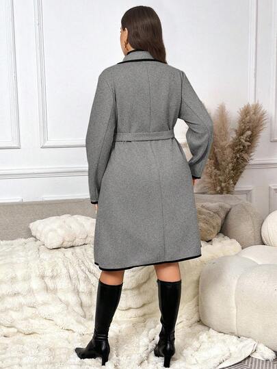 SHEIN Frenchy معطف خارجي مبسط، مناسب للتنقل اليومي والارتداء في المكتب، شتاء
