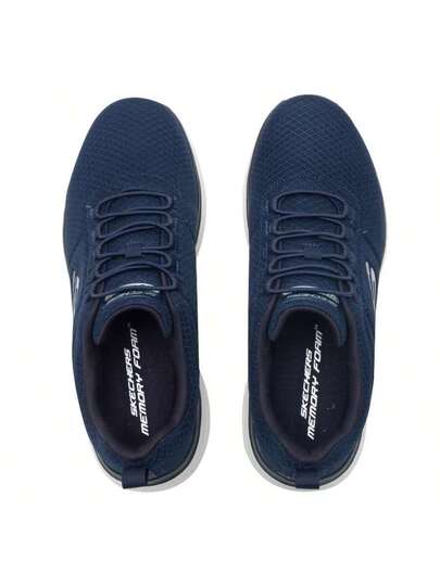 Skechers أحذية رياضية كاجوال للرجال بنعل إيفا، خفيفة الوزن ومريحة، مناسبة للارتداء اليومي والسفر، باللون الأزرق الداكن