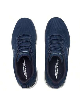 Skechers أحذية رياضية كاجوال للرجال بنعل إيفا، خفيفة الوزن ومريحة، مناسبة للارتداء اليومي والسفر، باللون الأزرق الداكن