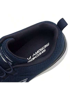 Skechers أحذية رياضية كاجوال للرجال بنعل إيفا، خفيفة الوزن ومريحة، مناسبة للارتداء اليومي والسفر، باللون الأزرق الداكن