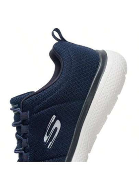 Skechers أحذية رياضية كاجوال للرجال بنعل إيفا، خفيفة الوزن ومريحة، مناسبة للارتداء اليومي والسفر، باللون الأزرق الداكن