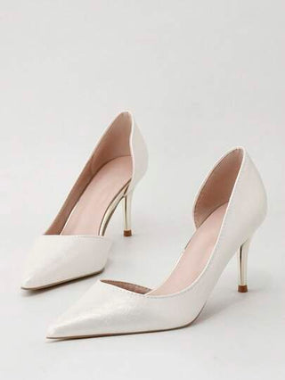 أحذية كعب عالي نسائية موضة خريف/شتاء 2025 ذات أصبع مدبب وجوانب مفرغة، جذابة وممشوقة الشكل، كعب رفيع أنيق