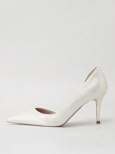 أحذية كعب عالي نسائية موضة خريف/شتاء 2025 ذات أصبع مدبب وجوانب مفرغة، جذابة وممشوقة الشكل، كعب رفيع أنيق