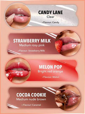 SHEGLAM مجموعة العناية بالشفاه المرطبة Crystal Glaze مرطب شفاف للعناية بالشفاه مرطب شفاف مائي للعناية بالشفاه مرطب يقلل من الخطوط الدقيقة في الشفاه مكياج الشفاه روج تنت أرواج علامة تجارية جمال مكياج ميكب مستحضرات تجميل للنساء الفتيات مثالي لفصل الشتاء الر