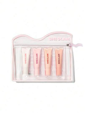 SHEGLAM مجموعة العناية بالشفاه المرطبة Crystal Glaze مرطب شفاف للعناية بالشفاه مرطب شفاف مائي للعناية بالشفاه مرطب يقلل من الخطوط الدقيقة في الشفاه مكياج الشفاه روج تنت أرواج علامة تجارية جمال مكياج ميكب مستحضرات تجميل للنساء الفتيات مثالي لفصل الشتاء الر