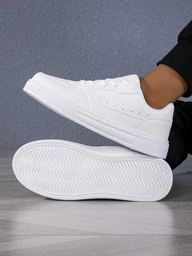 أحذية رياضية كاجوال كلاسيكية بلون أحادي منخفضة الرقبة، مريحة ومانعة للانزلاق بنظام ربط، أصابع قدم دائرية، مناسبة للأنشطة الخارجية والارتداء اليومي، طراز عقد 2000، أفكار عيد الحب