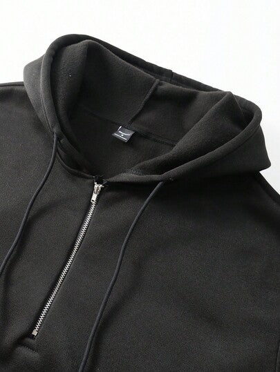 Manfinity Hypemode هودي رياضي كاجوال للرجال نصف سحاب، هودي نصف سحاب للرجال، بلوزة رياضية نصف سحاب للرجال، هودي نصف سحاب للرجال، هودي سحاب للرجال، هودي مربع
