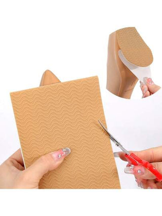 وسادة مانعة للانزلاق بتصميم متموج 1/2 قطعة، مقاس (27 سم * 10 سم)، ذات تصميم مضاد للانزلاق، وسادة لاصقة، مع بطانة مقاومة للضوضاء والتآكل، مناسبة للأحذية الجلدية والمخملية للرجال والنساء