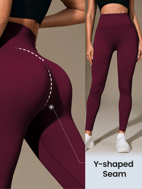 SHEIN Core Rhythm سروال ضيق بخصر عالٍ منسوج بدون غرز للنساء - لمسة سحابة ناعمة كالجلد الثاني، سريع الجفاف، قابل للتنفس، مطاطي من 4 اتجاهات مناسب للركض والدراجات والبلاك بول والتمارين والاستخدام اليومي، باللون الأسود