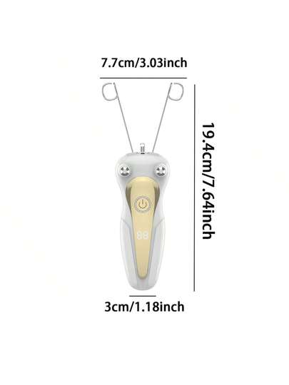 جهاز إزالة الشعر الكهربائي القابل للشحن عبر USB - ماكينة حلاقة الوجه بدون ألم للذقن والشفاه والذراع والساق، بطارية ليثيوم 500 مللي أمبير، ناعم وسلس، هدية عيد مثالية