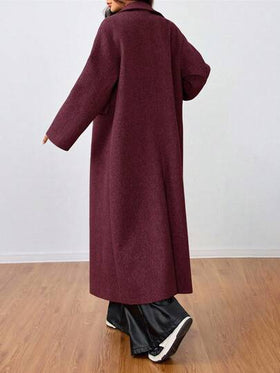 SHEIN Unity معطف طويل كاجوال بياقة