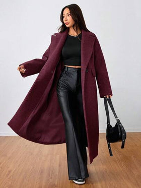 SHEIN Unity معطف طويل كاجوال بياقة