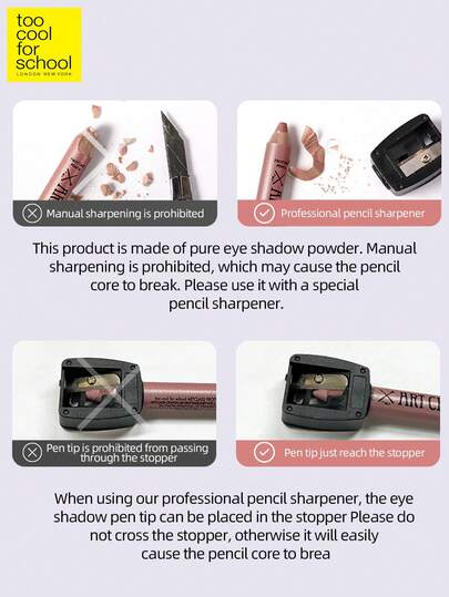 Too Cool for School قلم احتكاك Artclass، يأتي مع 1 مبراة قلم احترافية، ظلال عيون، آيلاينر، كونسيلر، هايلايتر، لؤلؤة، قلم مضيء، قلم ظلال عيون، قلم ظلال عيون متعدد الأبعاد، قلم آيلاينر، قلم ظلال عيون قابل للمزج، قلم آيلاينر، قلم هايلايتر ظلال العيون، خلط طب