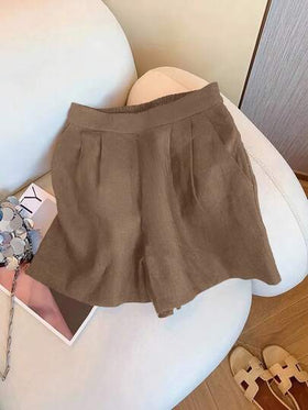Airaco طقم ملابس علوية كاجوال بدون أكمام وشورت فضفاض مكون من قطعتين للنساء