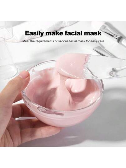 HMQ beauty 5 قطع مجموعة فرشاة الوجه وطبق الطين وملعقة لخلط وتطبيق أقنعة الوجه، طبق أقنعة الوجه، فرشاة أقنعة الوجه، عصا شفافة أداة تجميل