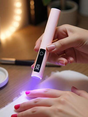 مصباح أظافر LED أشعة فوق البنفسجية، مجفف طلاء أظافر جل، مصباح أظافر محمول صغير للطاولة بحامل، مجفف أظافر قابل للارتداء، مجفف أظافر محمول صغير للطاولة يعمل بالطاقة USB قابل للشحن 200 مللي أمبير، طلاء أظافر جل سريع التصلب، طلاء أظافر، غراء وصور، أداة فن...