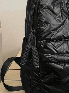 حقيبة ظهر كلاسيكية للطلاب، طراز كلية جديد وأنيق، تصميم بنمط معين ذو لون أحادي، سعة كبيرة متعددة الجيوب، مناسبة للسفر والعطلات، خيار مثالي للاستخدام في الحرم الجامعي أثناء الدروس والسفر لمسافات قصيرة