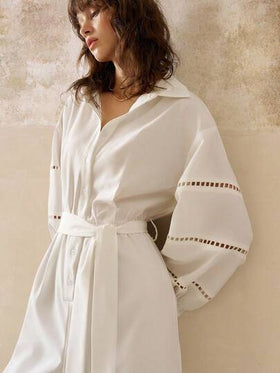 INAWLY جمبسوت فضفاضة للنساء بأكمام فانوس وطبعات زهرية متنوعة، ياقة قميص، ساق واسعة، مناسبة للربيع والخريف