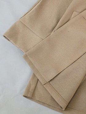 SHEIN LUNE معطف كاجوال مزدوج الصدر دافئ، خريف/شتاء