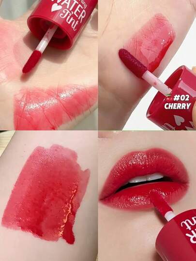 ETUDE 2 قطعة من بلسم الشفاه العزيز، اللون الكرزي 02، لون حيوي وساطع، مُنكّه بمستخلصات الرمان والجريب فروت المرطبة، يغذي الشفاه، مكياج كوري، جمال كوري، 9 جرام/0.31 أونصة * 2