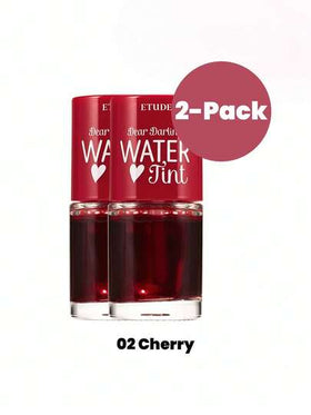 ETUDE 2 قطعة من بلسم الشفاه العزيز، اللون الكرزي 02، لون حيوي وساطع، مُنكّه بمستخلصات الرمان والجريب فروت المرطبة، يغذي الشفاه، مكياج كوري، جمال كوري، 9 جرام/0.31 أونصة * 2