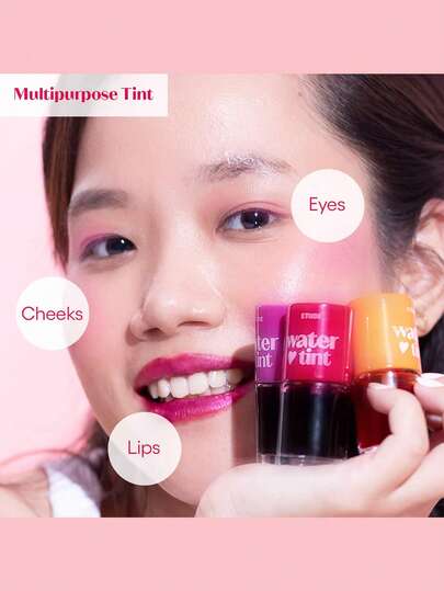 ETUDE 2 قطعة من بلسم الشفاه العزيز، اللون الكرزي 02، لون حيوي وساطع، مُنكّه بمستخلصات الرمان والجريب فروت المرطبة، يغذي الشفاه، مكياج كوري، جمال كوري، 9 جرام/0.31 أونصة * 2