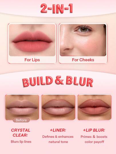 SHEGLAM Bounce Putty Pocket معجون الشفاه-Pomelo Plump روج تنت أرواج علامة تجارية جمال مكياج ميكب مستحضرات تجميل للنساء الفتيات مثالي لفصل الشتاء الربيع مثالي ل- Y2K أزياء أنيقة رمضان هدية حفلة جاهز أفضل لون