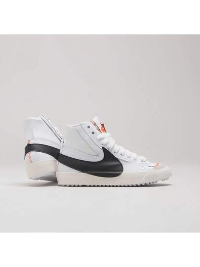 Nike حذاء رياضي رجالي من طراز Blazer '77 Jumbo متوسط الارتفاع غير قابل للانزلاق ومقاوم للتآكل