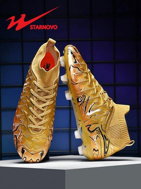STARNOVO أحذية كرة القدم المزودة بنجمتين، أحذية رياضية خارجية يمكن استخدامها في كرة القدم/البيسبول، على الأرضيات الاصطناعية والحشائش الطبيعية، مضادة للانزلاق، مريحة، جلدية، متوفرة بألوان متعددة، أحذية كرة القدم العالمية المحترفة/الرياضة لكرة القدم/بأرخص س